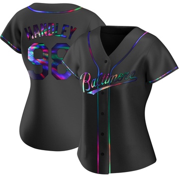 Black Holographic Replica Maverick Handley Women's Baltimore Orioles Alternate Jersey