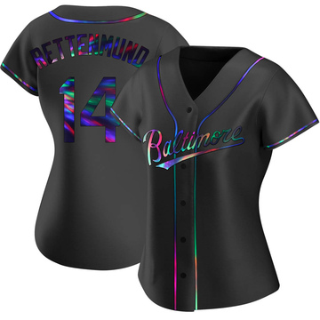 Black Holographic Replica Merv Rettenmund Women's Baltimore Orioles Alternate Jersey