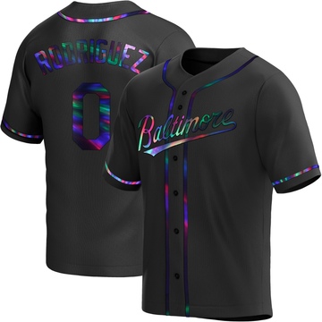 Black Holographic Replica Miguel Rodriguez Men's Baltimore Orioles Alternate Jersey