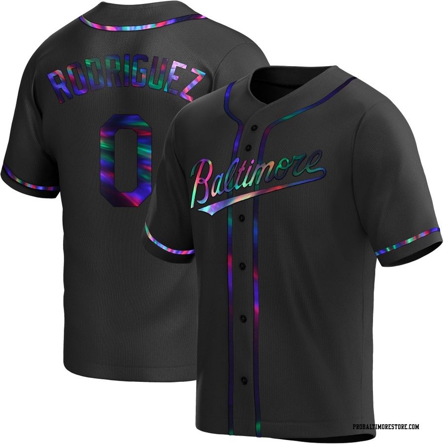 Black Holographic Replica Miguel Rodriguez Men's Baltimore Orioles Alternate Jersey