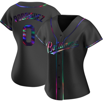 Black Holographic Replica Miguel Rodriguez Women's Baltimore Orioles Alternate Jersey