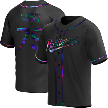 Black Holographic Replica Nick Vespi Youth Baltimore Orioles Alternate Jersey
