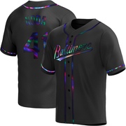 Black Holographic Replica Ryan Noda Youth Baltimore Orioles Alternate Jersey