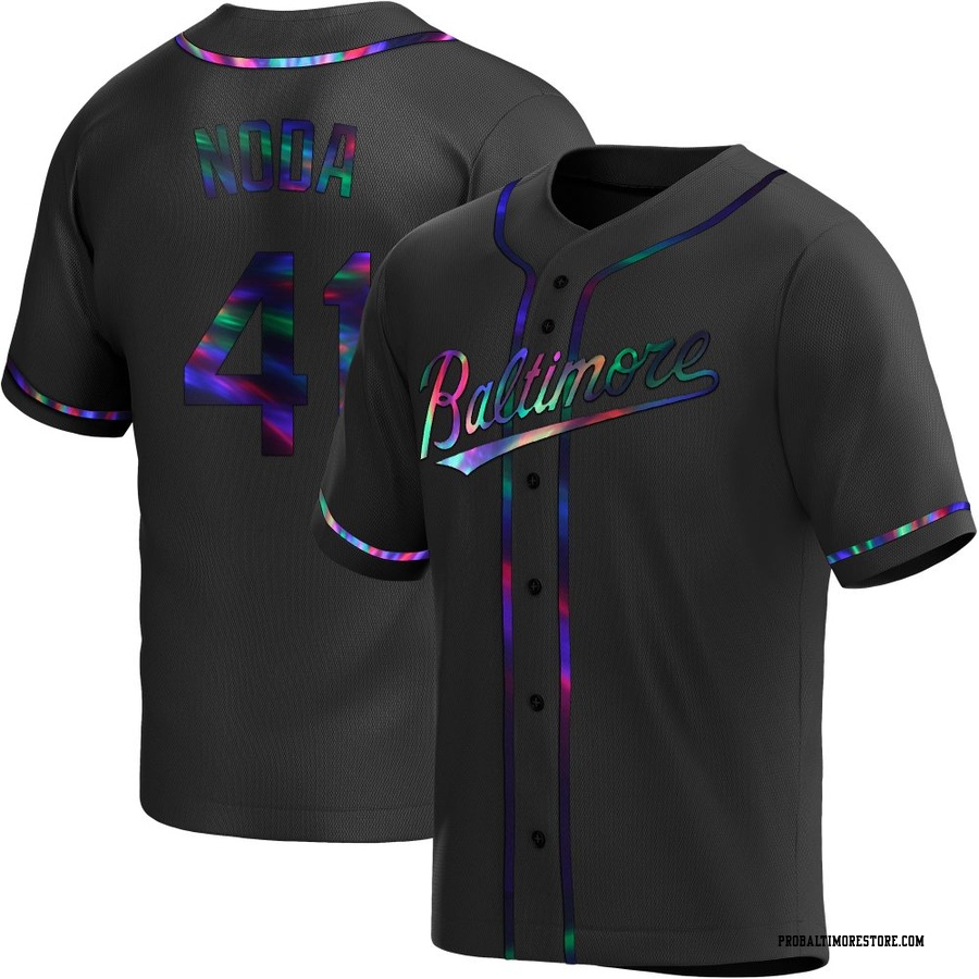 Black Holographic Replica Ryan Noda Youth Baltimore Orioles Alternate Jersey