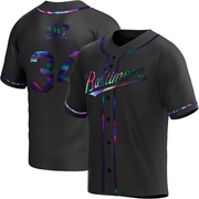 Black Holographic Replica Shane Baz Men's Baltimore Orioles Alternate Jersey