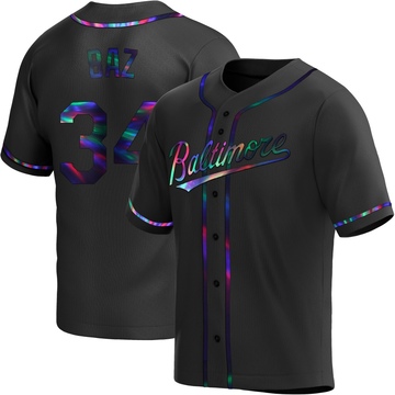 Black Holographic Replica Shane Baz Youth Baltimore Orioles Alternate Jersey