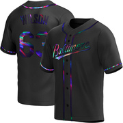 Black Holographic Replica Tyler Wilson Men's Baltimore Orioles Alternate Jersey