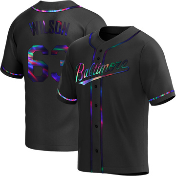 Black Holographic Replica Tyler Wilson Men's Baltimore Orioles Alternate Jersey