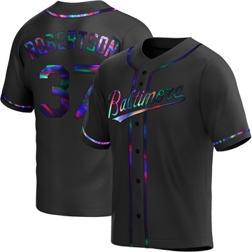 Black Holographic Replica Will Robertson Youth Baltimore Orioles Alternate Jersey