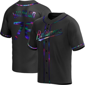 Black Holographic Replica Yaramil Hiraldo Men's Baltimore Orioles Alternate Jersey