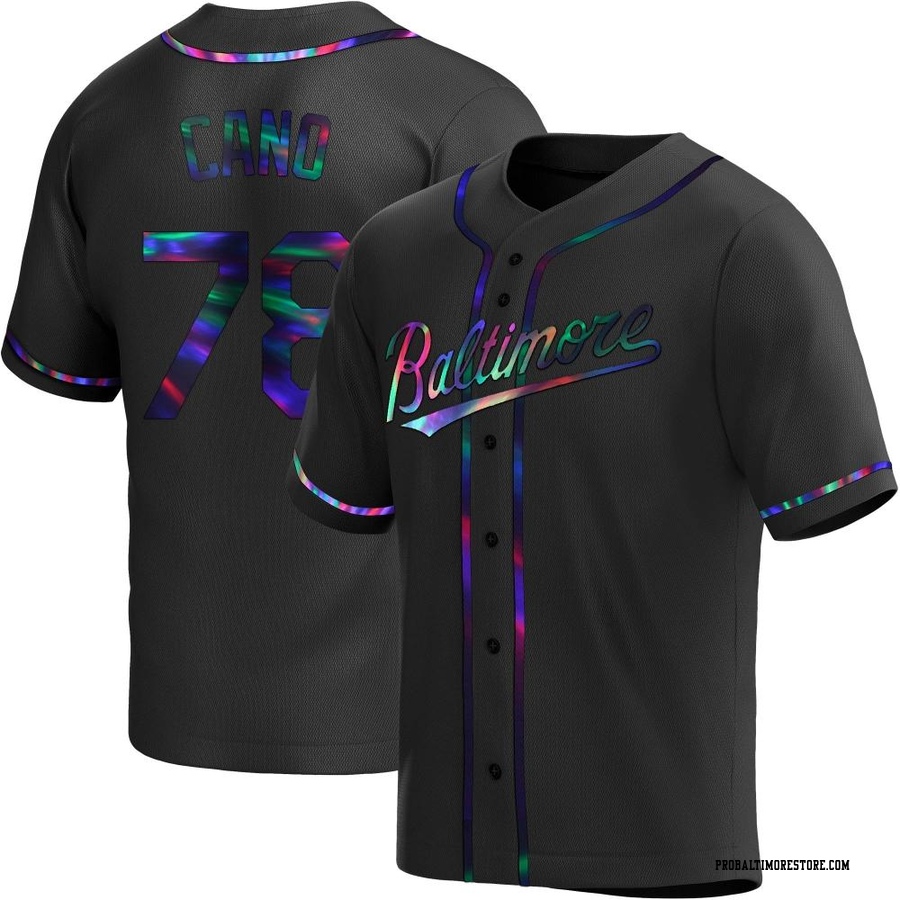 Black Holographic Replica Yennier Cano Men's Baltimore Orioles Alternate Jersey