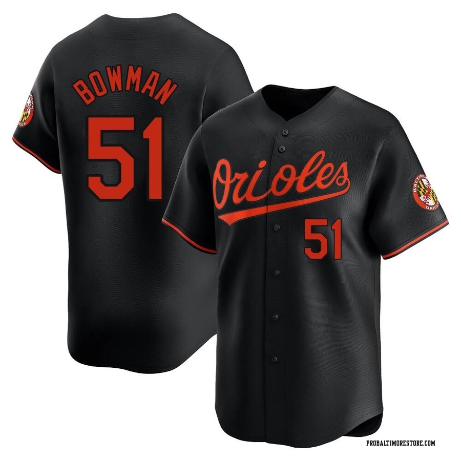 Black Limited Matt Bowman Men's Baltimore Orioles Alternate Jersey