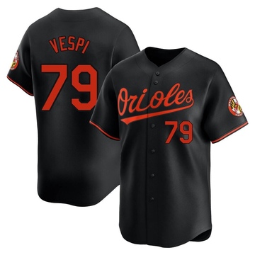 Black Limited Nick Vespi Men's Baltimore Orioles Alternate Jersey