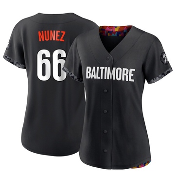 Black Replica Anthony Nunez Women's Baltimore Orioles 2023 City Connect Jersey