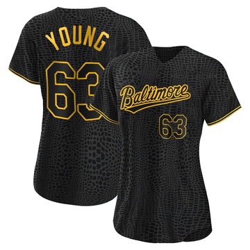 Black Replica Brandon Young Women's Baltimore Orioles Snake Skin City Jersey