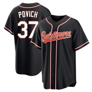 Black Replica Cade Povich Youth Baltimore Orioles Fashion Out Jersey