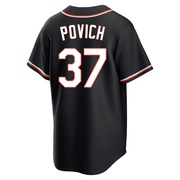 Black Replica Cade Povich Youth Baltimore Orioles Fashion Out Jersey