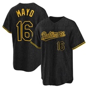 Black Replica Coby Mayo Men's Baltimore Orioles Snake Skin City Jersey
