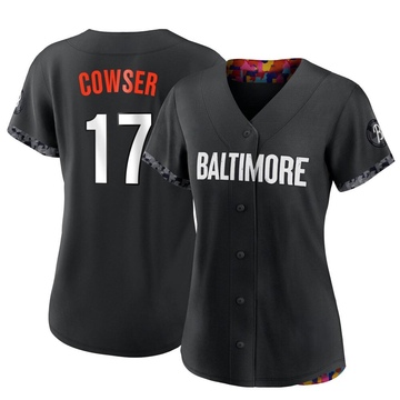 Black Replica Colton Cowser Women's Baltimore Orioles 2023 City Connect Jersey