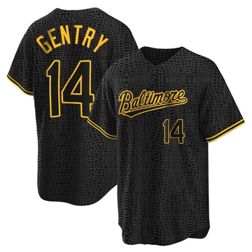 Black Replica Craig Gentry Men's Baltimore Orioles Snake Skin City Jersey