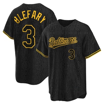Black Replica Curt Blefary Youth Baltimore Orioles Snake Skin City Jersey
