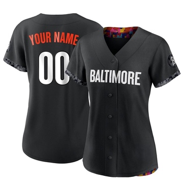 Black Replica Custom Women's Baltimore Orioles 2023 City Connect Jersey