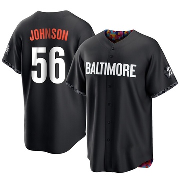 Black Replica Daniel Johnson Men's Baltimore Orioles 2023 City Connect Jersey
