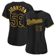 Black Replica Daniel Johnson Women's Baltimore Orioles Snake Skin City Jersey