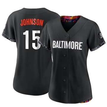 Black Replica Davey Johnson Women's Baltimore Orioles 2023 City Connect Jersey