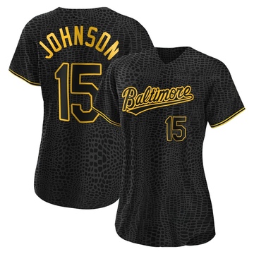 Black Replica Davey Johnson Women's Baltimore Orioles Snake Skin City Jersey