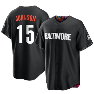Black Replica Davey Johnson Youth Baltimore Orioles 2023 City Connect Jersey
