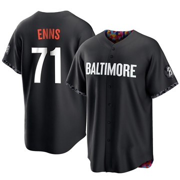 Black Replica Dietrich Enns Men's Baltimore Orioles 2023 City Connect Jersey