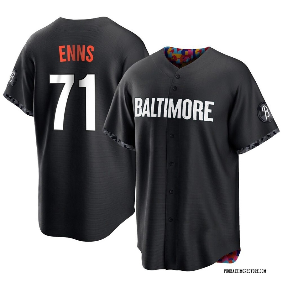Black Replica Dietrich Enns Men's Baltimore Orioles 2023 City Connect Jersey