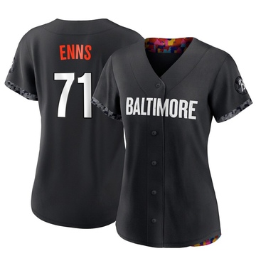 Black Replica Dietrich Enns Women's Baltimore Orioles 2023 City Connect Jersey