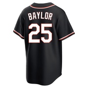 Black Replica Don Baylor Men's Baltimore Orioles Fashion Out Jersey