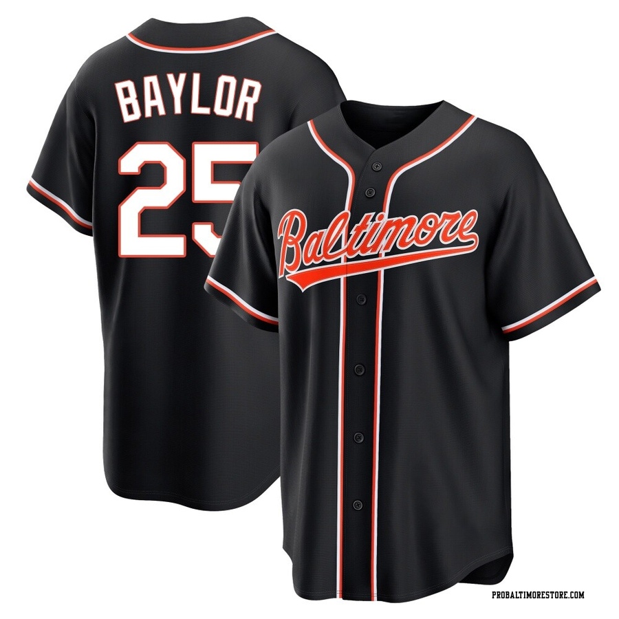 Black Replica Don Baylor Men's Baltimore Orioles Fashion Out Jersey
