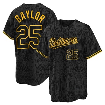Black Replica Don Baylor Youth Baltimore Orioles Snake Skin City Jersey