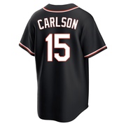 Black Replica Dylan Carlson Men's Baltimore Orioles Fashion Out Jersey