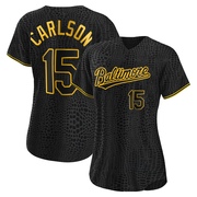 Black Replica Dylan Carlson Women's Baltimore Orioles Snake Skin City Jersey