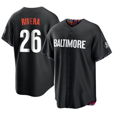 Black Replica Emmanuel Rivera Youth Baltimore Orioles 2023 City Connect Jersey