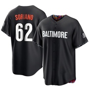 Black Replica George Soriano Men's Baltimore Orioles 2023 City Connect Jersey