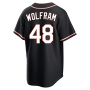 Black Replica Grant Wolfram Men's Baltimore Orioles Fashion Out Jersey