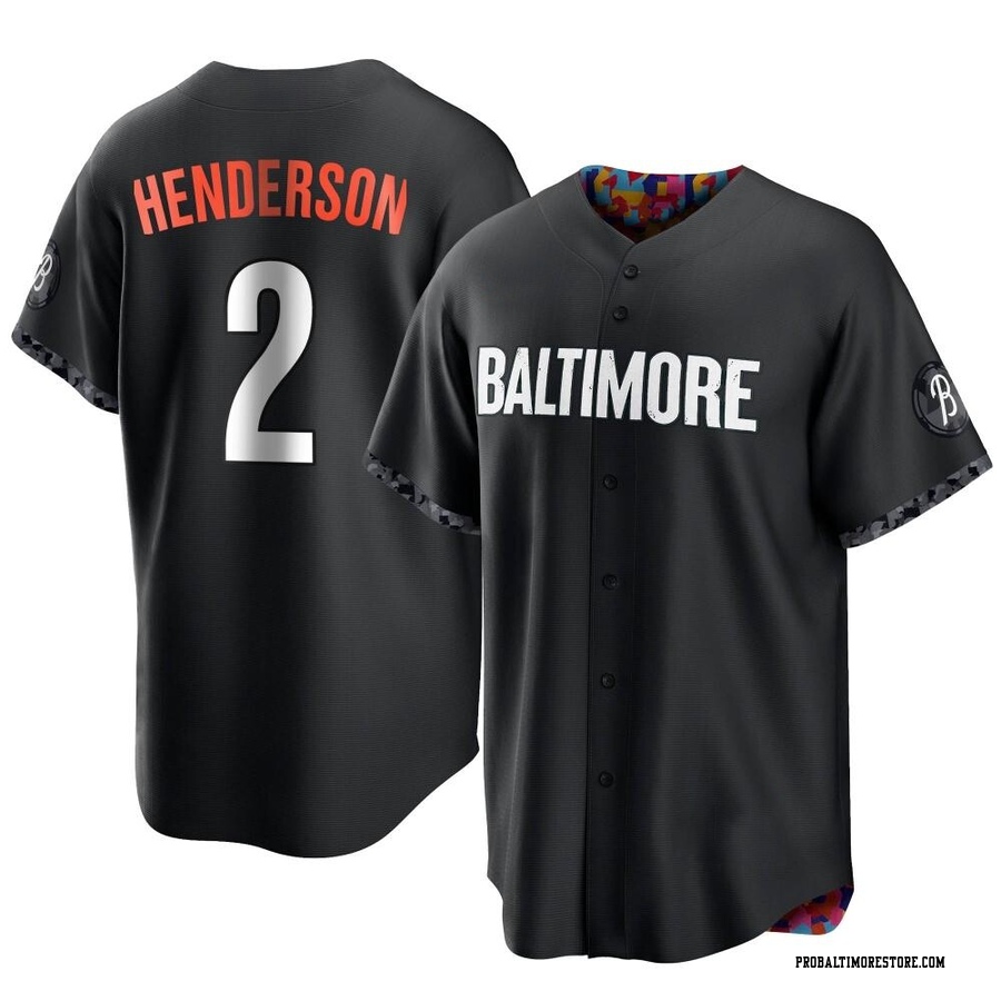 Black Replica Gunnar Henderson Men's Baltimore Orioles 2023 City Connect Jersey