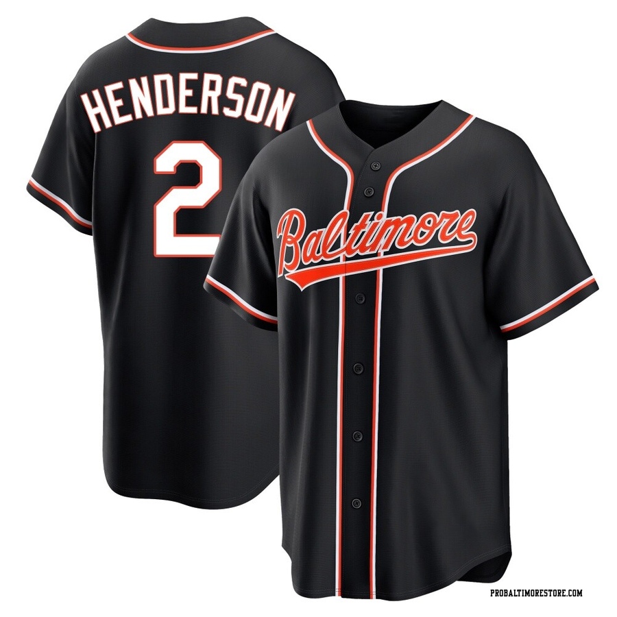 Black Replica Gunnar Henderson Youth Baltimore Orioles Fashion Out Jersey