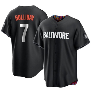 Black Replica Jackson Holliday Men's Baltimore Orioles 2023 City Connect Jersey