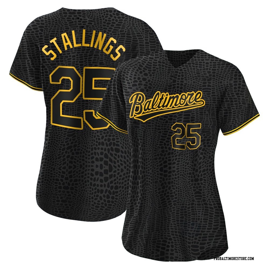Black Replica Jacob Stallings Women's Baltimore Orioles Snake Skin City Jersey