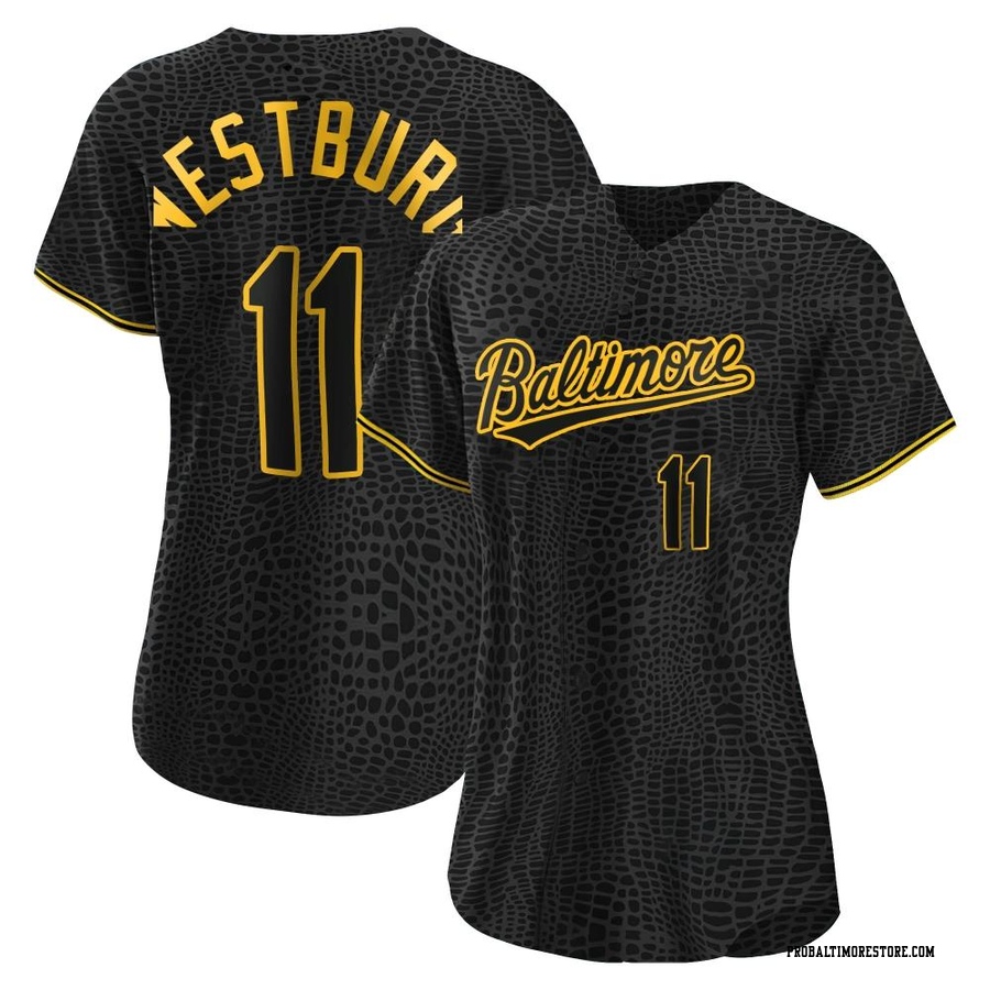 Black Replica Jordan Westburg Women's Baltimore Orioles Snake Skin City Jersey