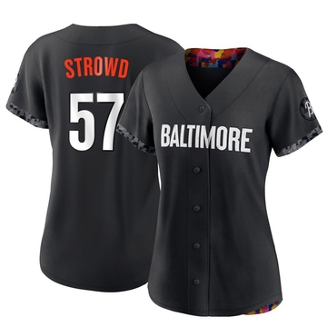 Black Replica Kade Strowd Women's Baltimore Orioles 2023 City Connect Jersey