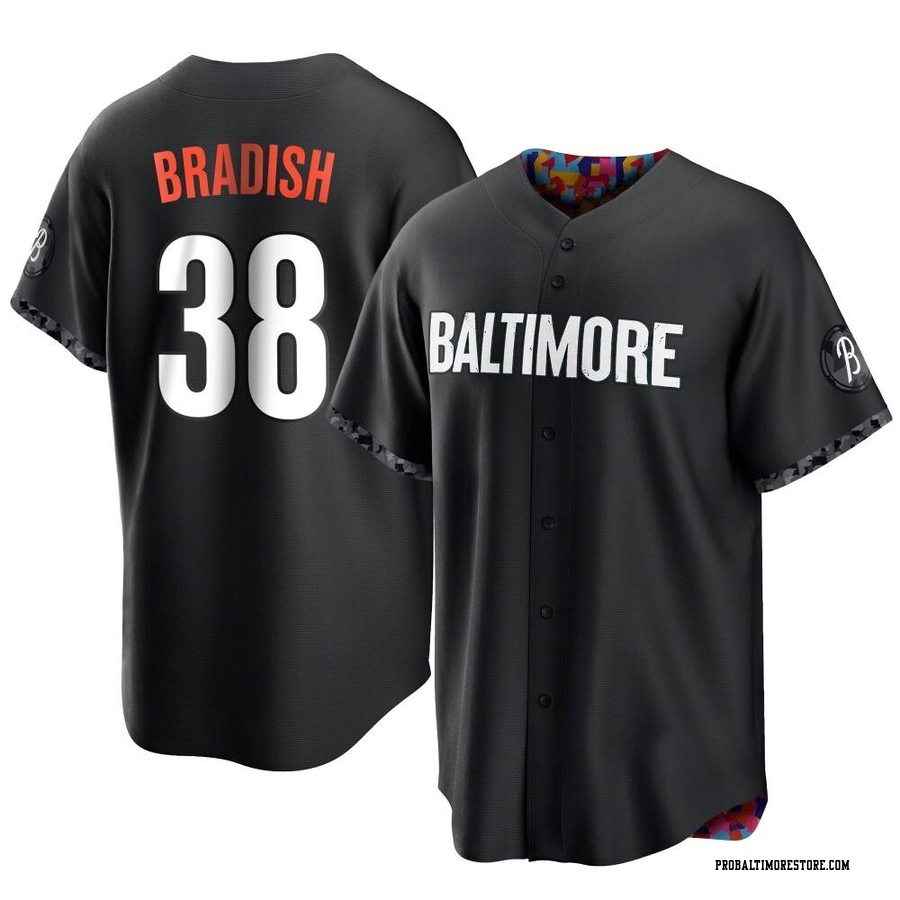 Black Replica Kyle Bradish Youth Baltimore Orioles 2023 City Connect Jersey