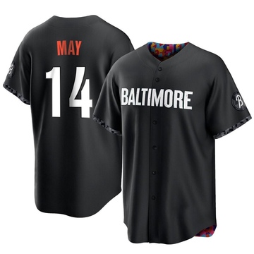 Black Replica Lee May Men's Baltimore Orioles 2023 City Connect Jersey